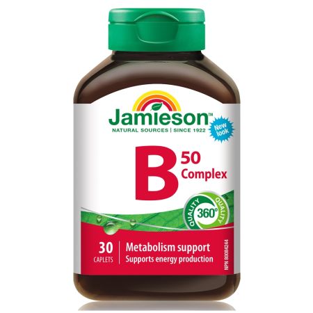 Complex de vitamina B 50mg, 30 capsule, Jamieson