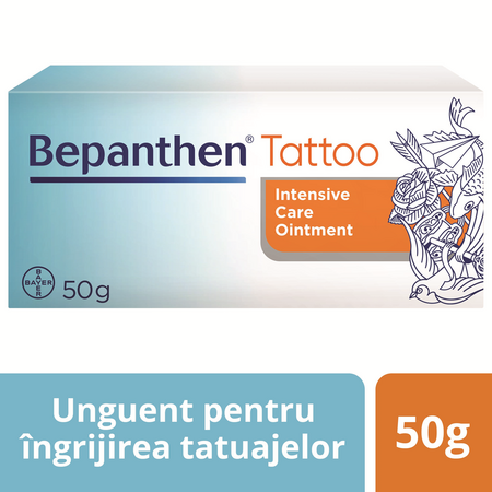 Unguent pentru ingrijirea tatuajelor Bepanthen Tattoo, 50 g, Bayer 610701