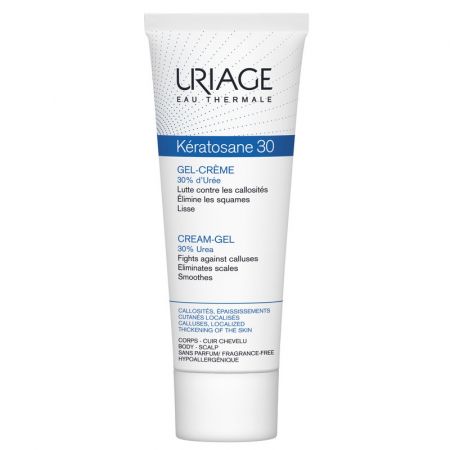 Gel-crema pentru piele dura Keratosane 30, 75 ml, Uriage