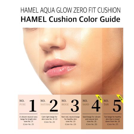 Fond de ten nuanta 1 Pure, Vegan Aqua Glow Zero Fit Cushion, 12 g, Hamel 656621