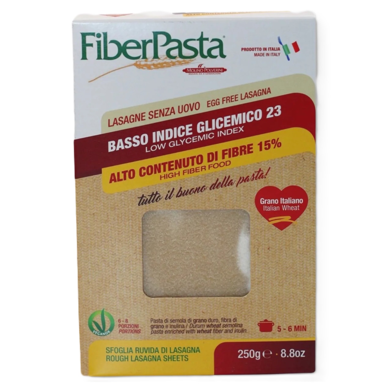 Foi lasagna fara ou, 250 g, Fiber Pasta