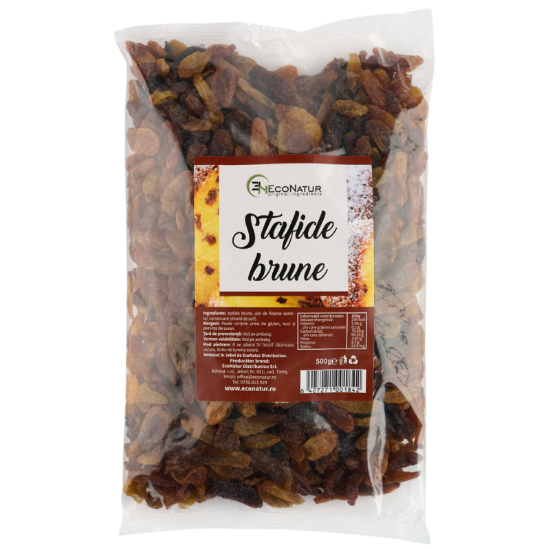 Stafide brune, 500 g, Econatur