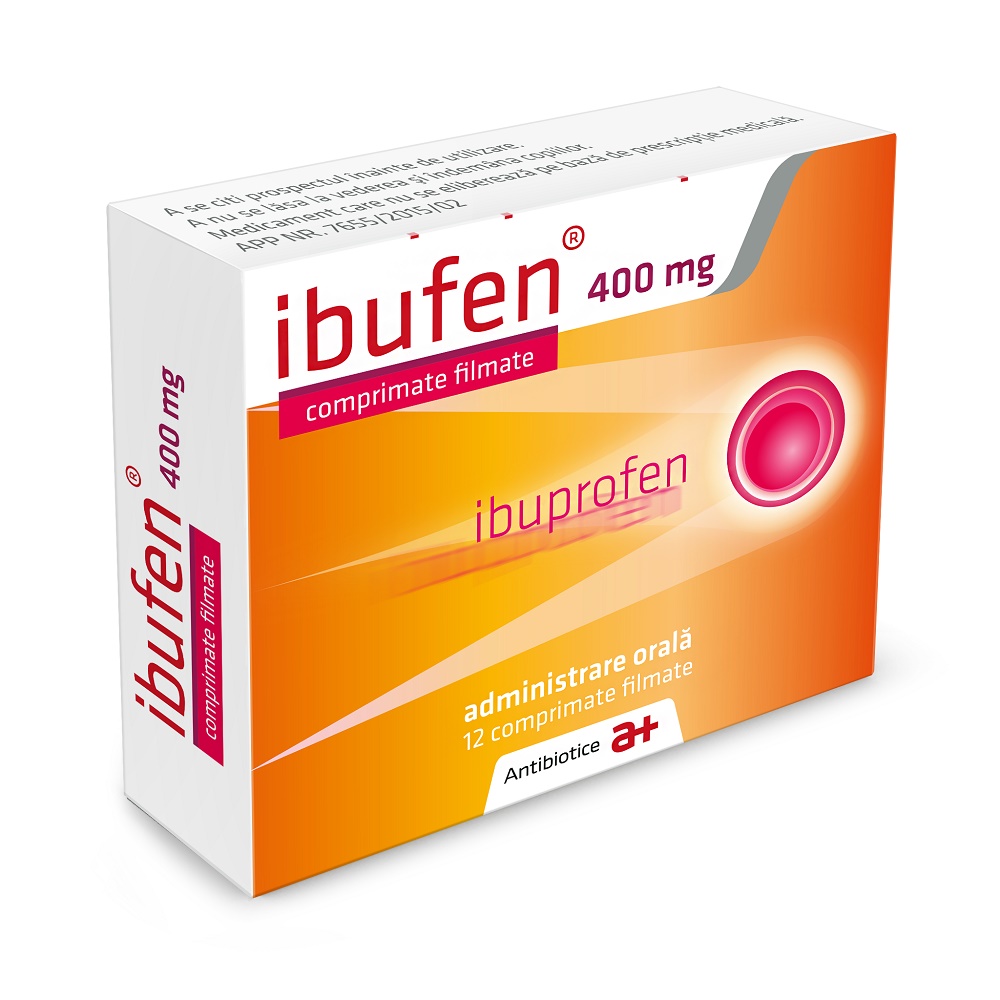 Ibufen, 400 mg, 12 comprimate filmate, Antibiotice SA