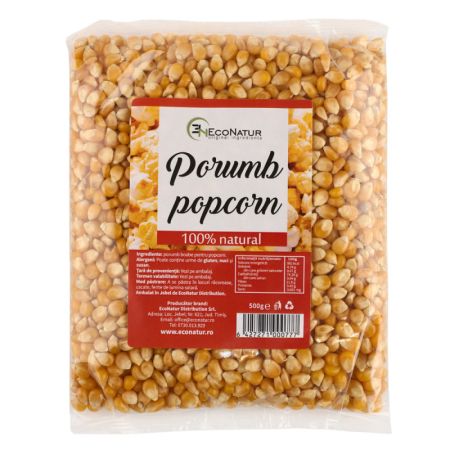 Porumb popcorn, 500 g, Econatur