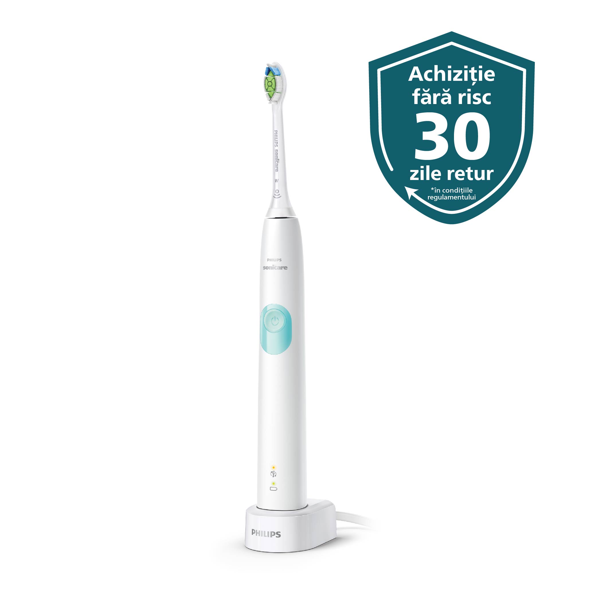 Periuta de dinti electrica Clean 4300, Alb HX6807/24, Philips Sonicare