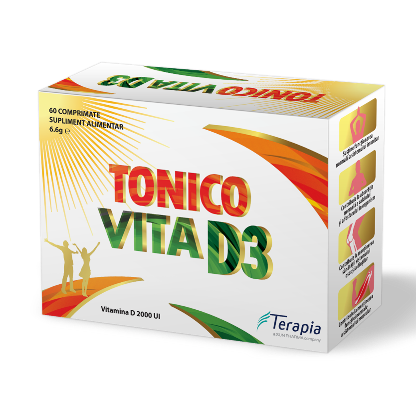 Tonico Vita D3, 60 comprimate, Terapia