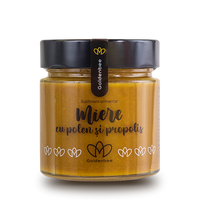 Miere cu polen si propolis, 250 g, Goldenbee