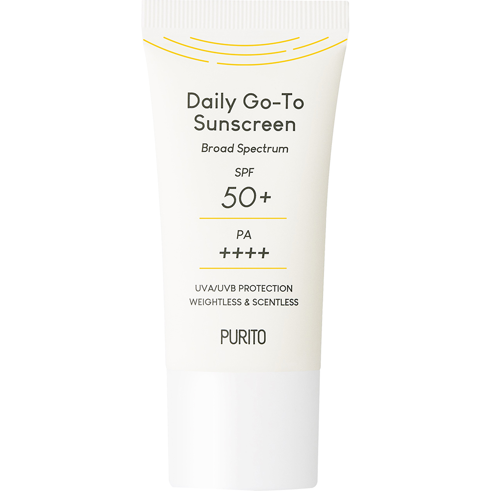 Crema de fata vegana pentru protectie solara cu SPF 50+ PA++++ Daily Go-To, 15 ml, Purito