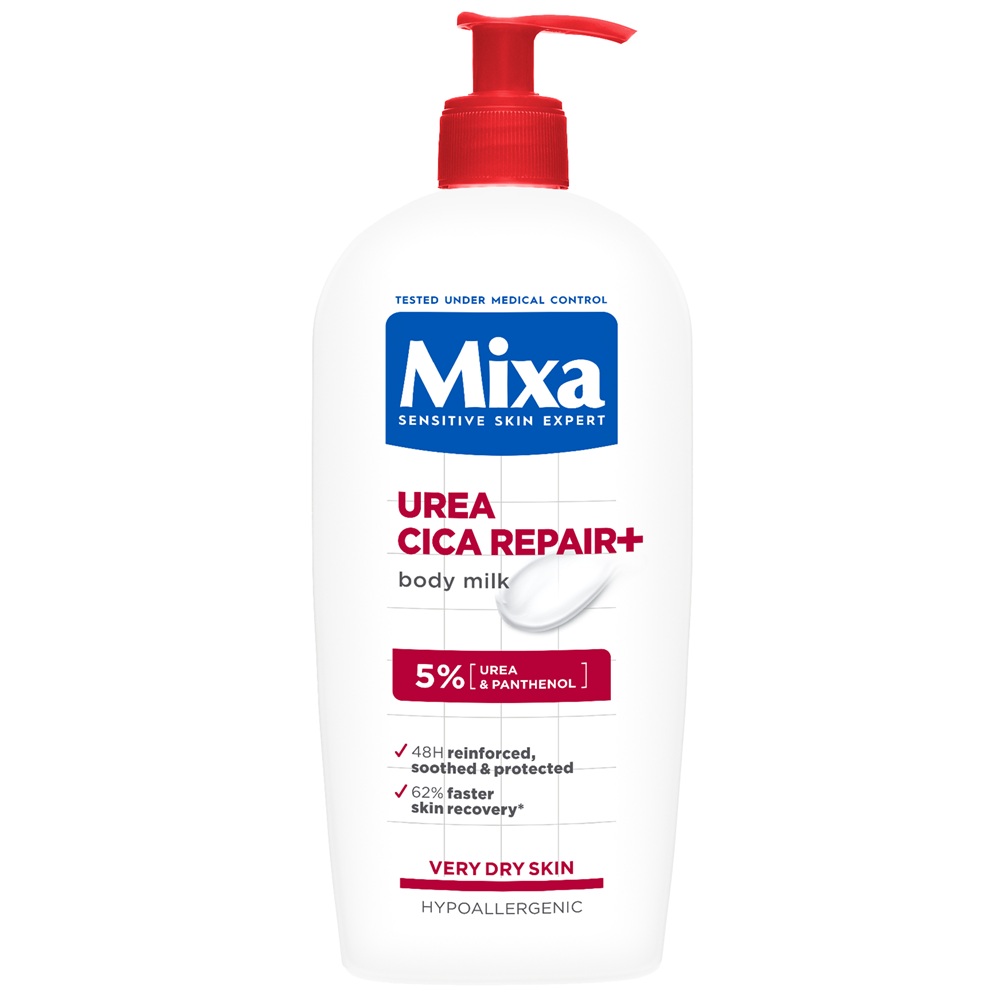 Lapte de corp pentru piele uscata Urea Cica Repair+, 400 ml, Mixa