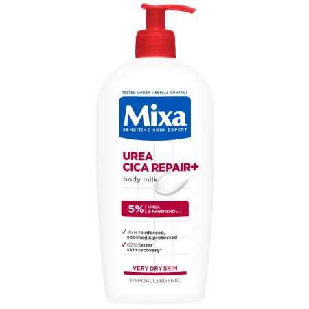 Lapte de corp pentru piele uscata Urea Cica Repair, 400 ml, Mixa