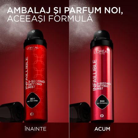 Spray pentru fixarea machiajului Infaillible 3 Second, 75 ml, L'Oreal Paris 696043