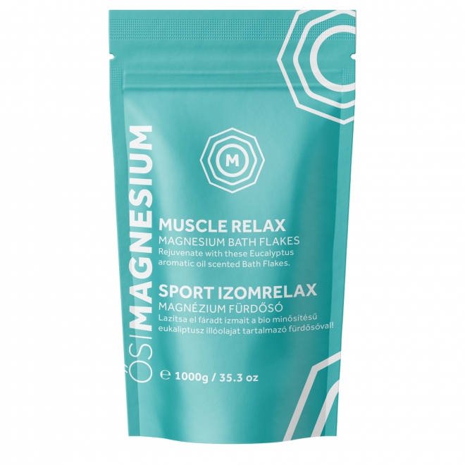 Fulgi de baie Muscle Relax cu magneziu si eucalipt, 1000 g, Osimagnesium