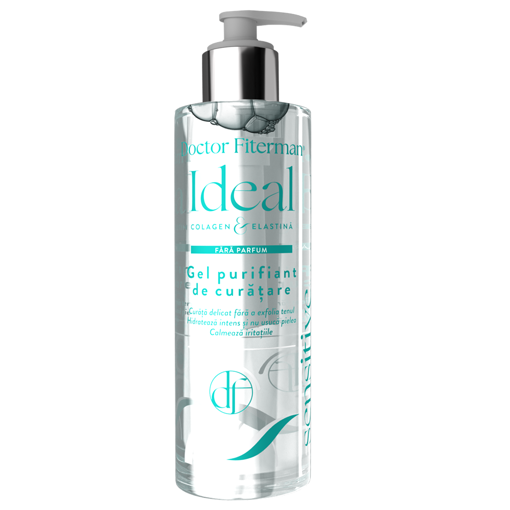 Gel purifiant de curățare fără parfum Ideal Collagen și Elastina, 250 ml, Doctor Fiterman