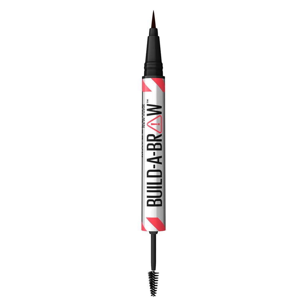 Marker pentru sprancene + gel de fixare Build a brow 259 Ash Brown, 1.4 g, Maybelline