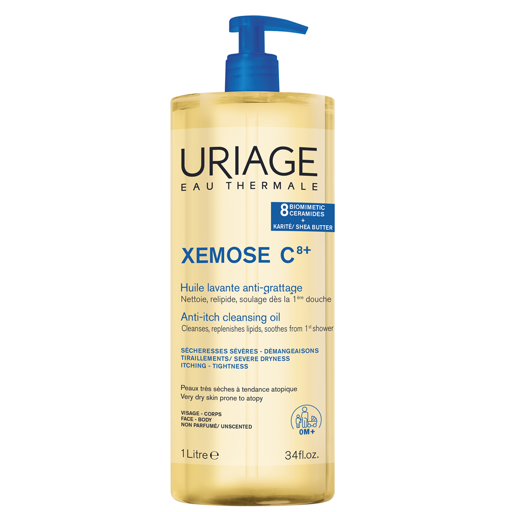 Ulei de curatare anti-prurit Xemose C8+, 1000 ml, Uriage
