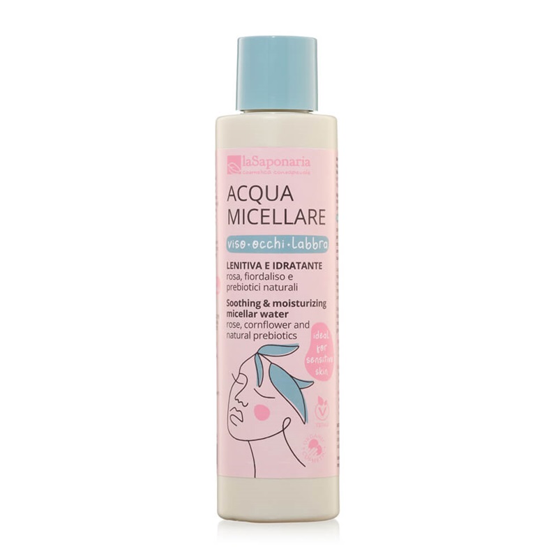 Apa micelara cu trandafir, floare de colt si prebiotice, 200 ml, La Saponaria