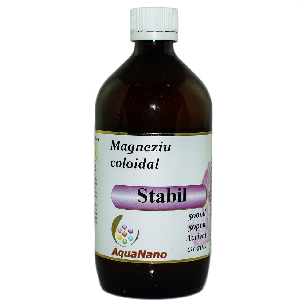 Magneziu Coloidal Stabil Aquanano 50 ppm, 500ml, Aghoras 