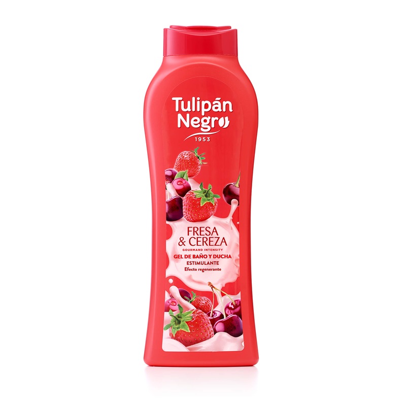 Gel de dus Fresa Y Cereza, 650 ml, Tulipan Negro