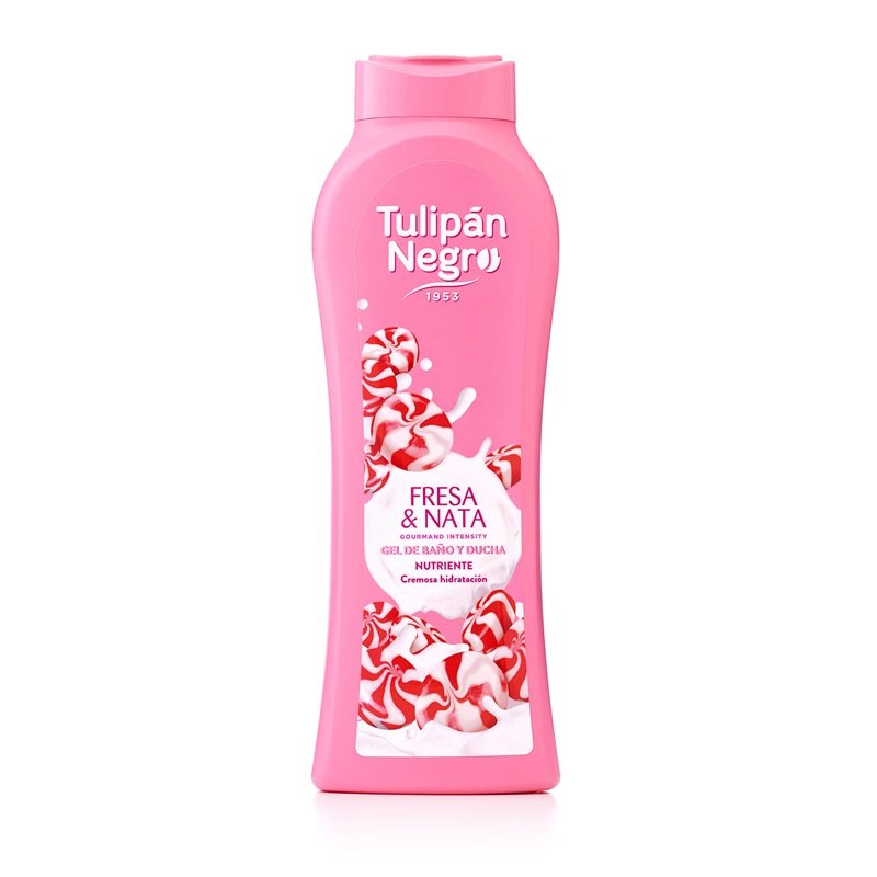 Gel de dus Fresa Y Nata, 650 ml, Tulipan Negro