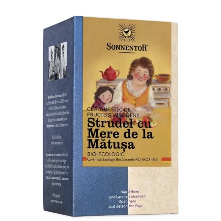 Ceai de Fructe si Mirodenii Eco Strudel cu Mere de la Matusa, 18 plicuri, Sonnentor