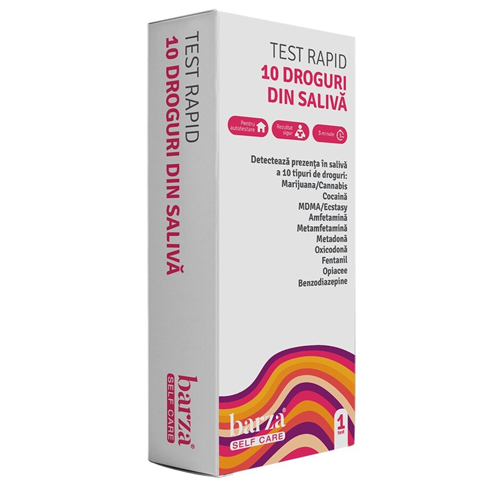 Test rapid din saliva 10 droguri, 1 bucata, Self Care