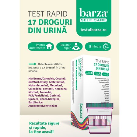 Test rapid din urina 17 droguri, 1 bucata, Self Care 718550