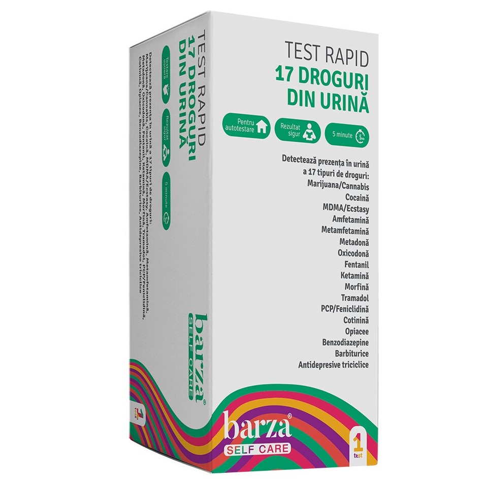 Test rapid din urina 17 droguri, 1 bucata, Self Care