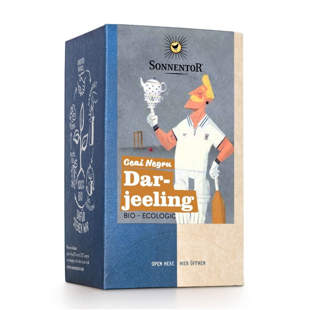 Ceai negru Bio Darjeeling, 18 plicuri, Sonnentor