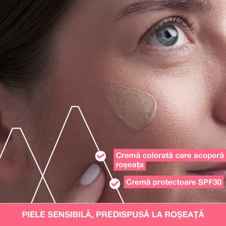 Crema CC anti-roseata cu SPF30 Roseliane, 40 ml, Uriage 658842