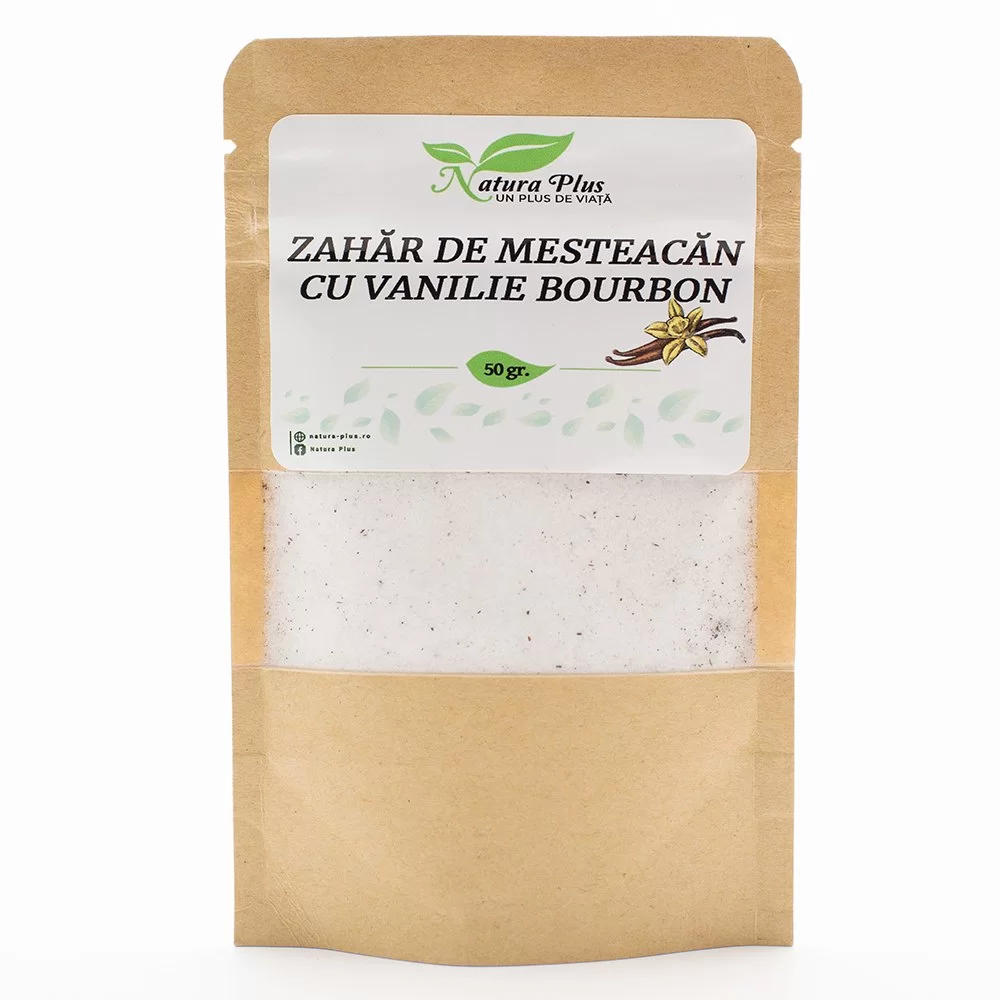 Zahar de mesteacan cu vanilie Bourbon, 50 g, Natura Plus