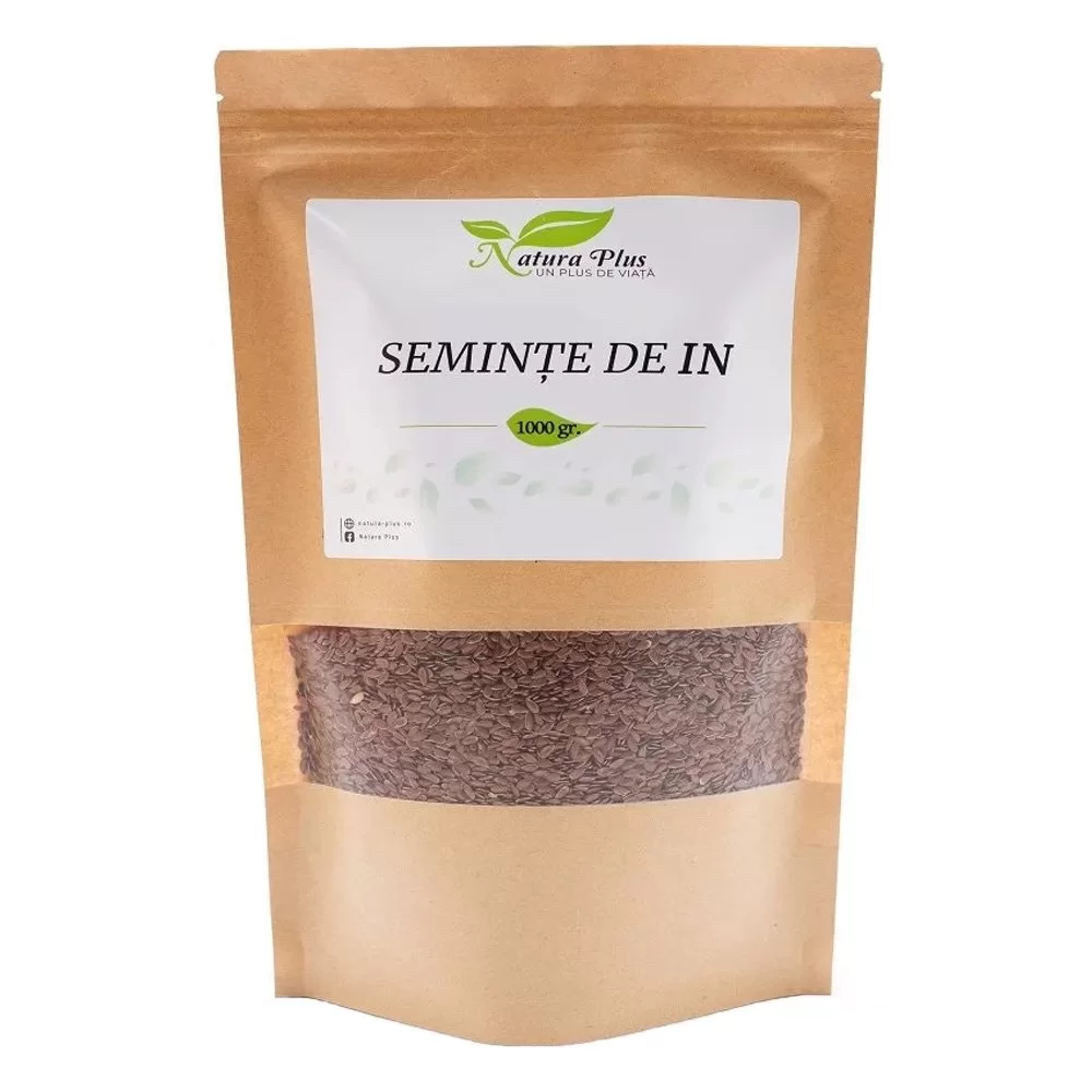 Seminte de in, 1000 g, Natura Plus