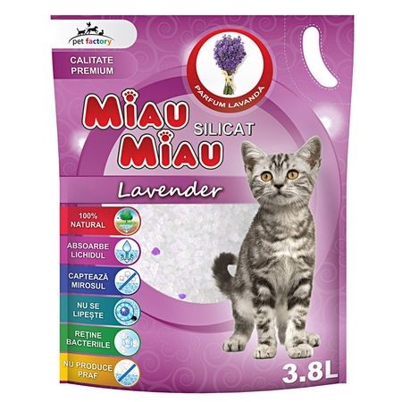 Silicat pentru pisici, 3.8 L, Miau Miau