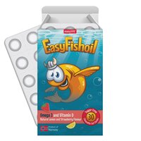 Omega 3 si Vitamina D pentru copii Easy Fishoil, 30 comprimate masticabile, EasyVit