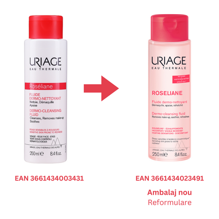Fluid de curatarea anti-roseata Roseliane, 250 ml, Uriage 644758