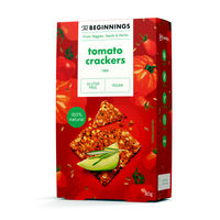 Crackers cu rosii, 80 g, The Beginnings