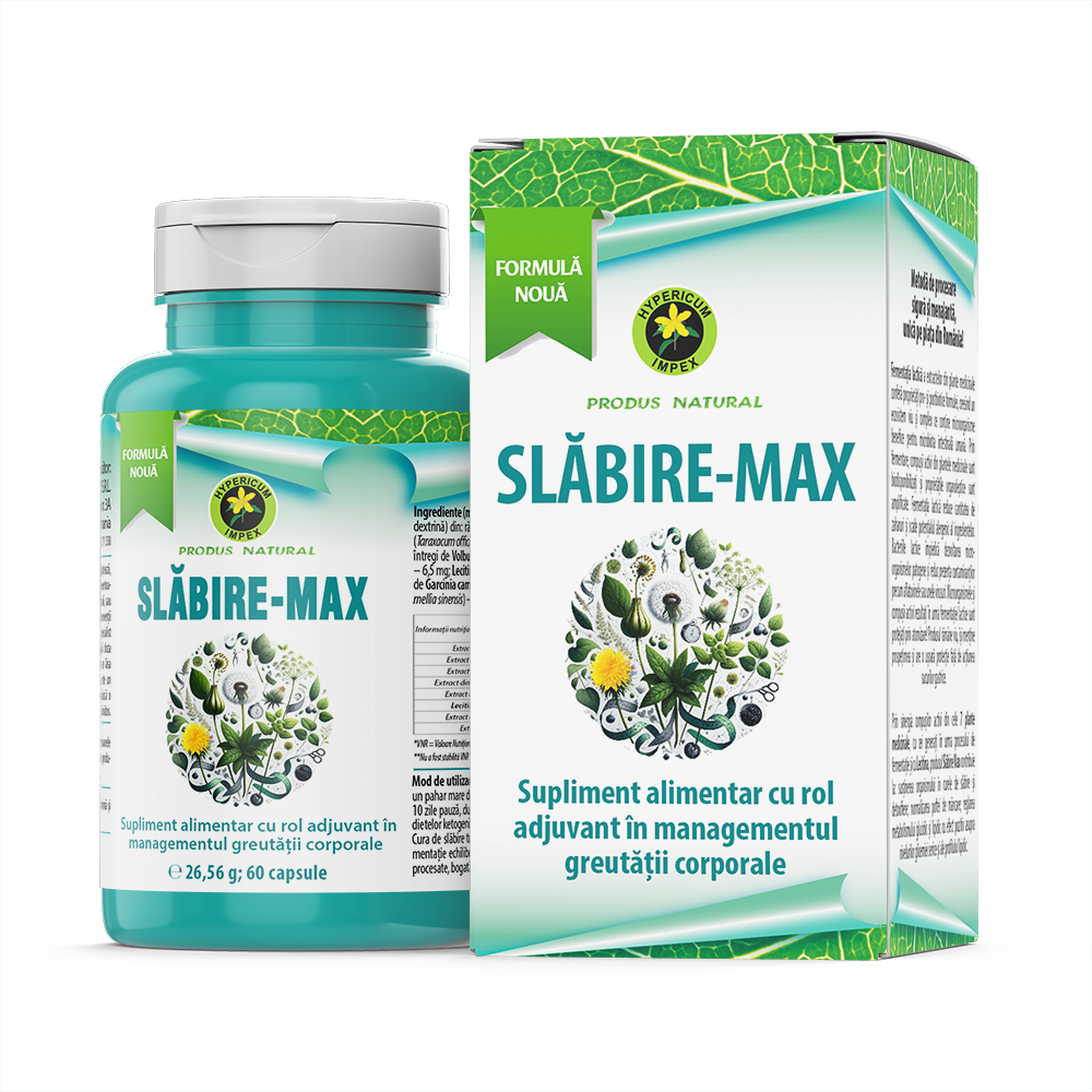 Capsule slabire max, 60 capsule, Hypericum 