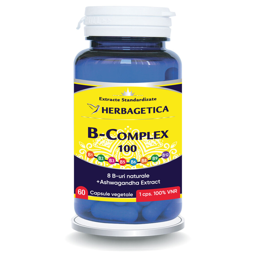 B-Complex 100, 60 capsule, Herbagetica