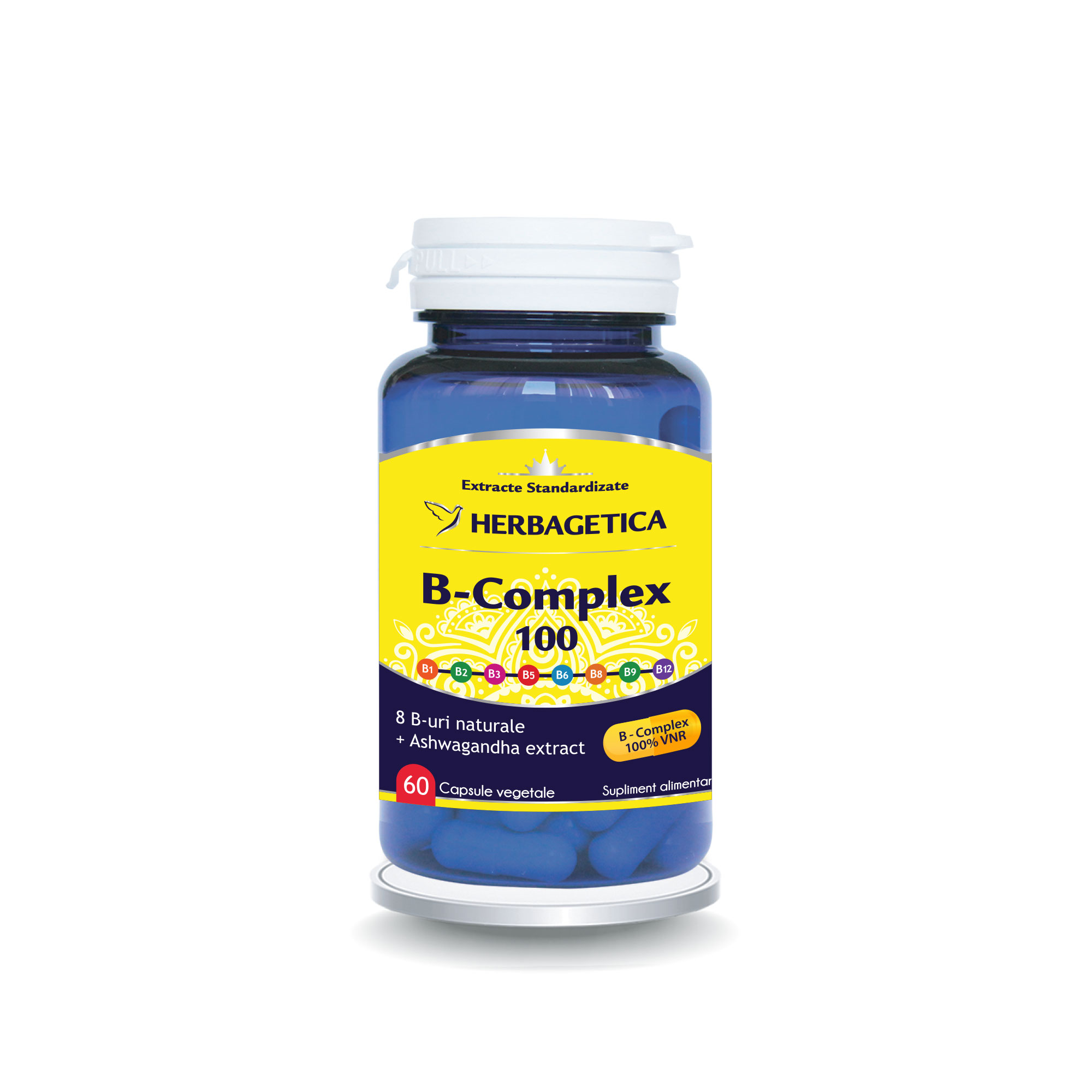 B-Complex 100, 60 capsule, Herbagetica