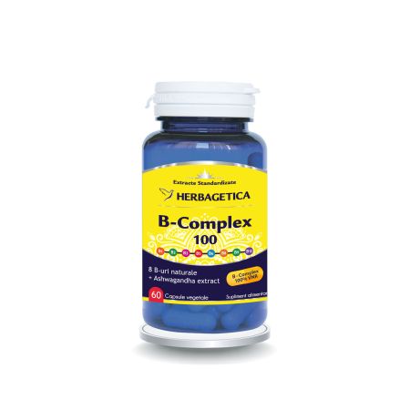 B-Complex 100, 60 cpasule, Herbagetica