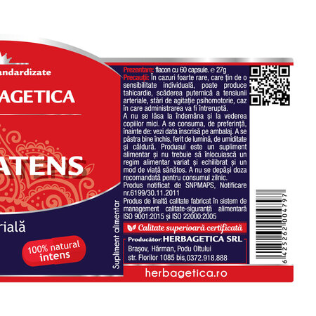 Reglatens, 60 capsule, Herbagetica 688807