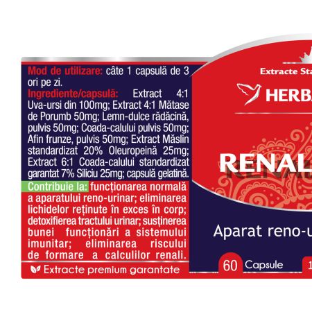 Renal Forte, 60 capsule, Herbagetica 688811