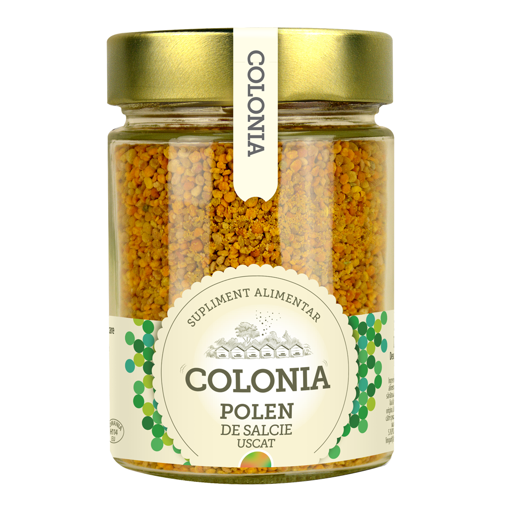 Polen de salcie uscat Colonia, 200 g, Evicom Honey