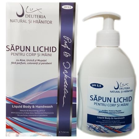 Sapun lichid pentru corp si maini, 250 ml, Deuteria Cosmetics