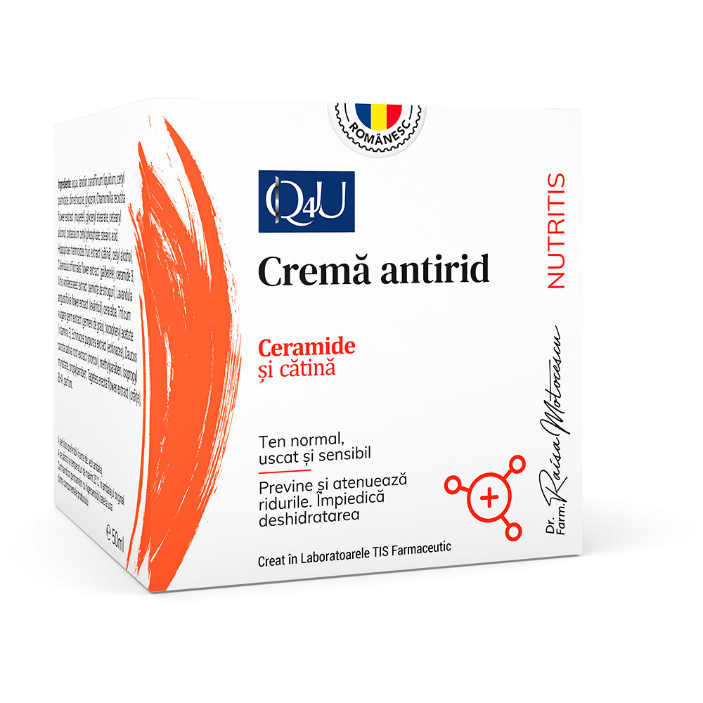 Crema antirid cu ceramide Nutritis Q4U, 50 ml, Tis Farmaceutic