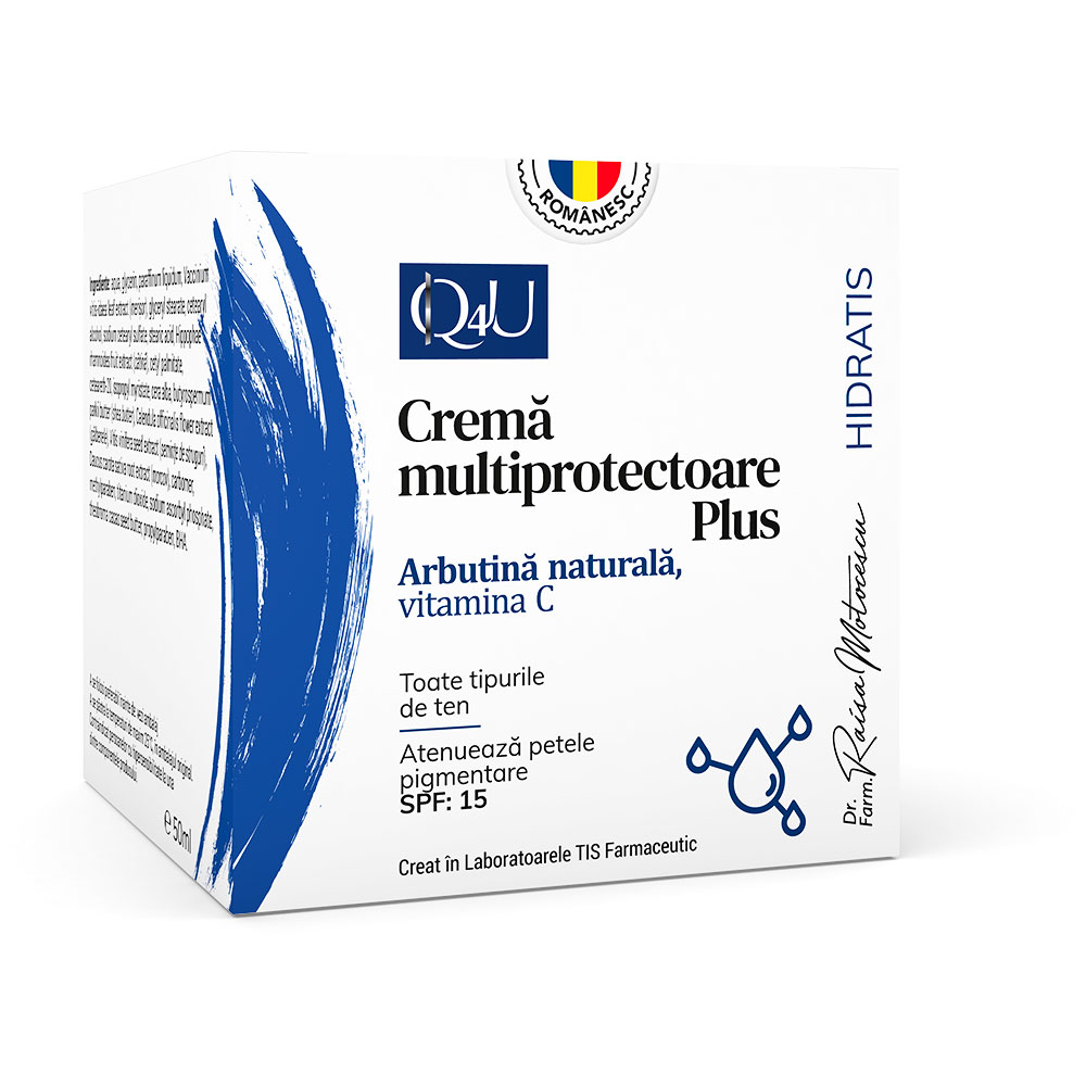 Crema multiprotectoare Plus Hidratis Q4U, 50 ml, Tis Farmaceutic