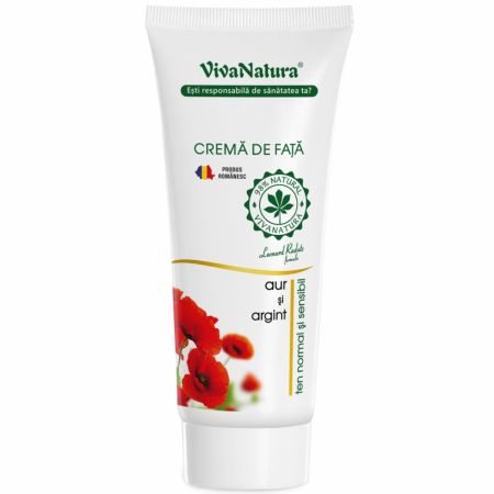 Crema de fata cu argint si aur coloidal, 75 ml, Vivanatura 710012