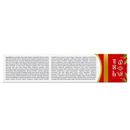 Pasta de dinti naturala cu argila si propolis Forte, 50 ml, Vivanatura 709584