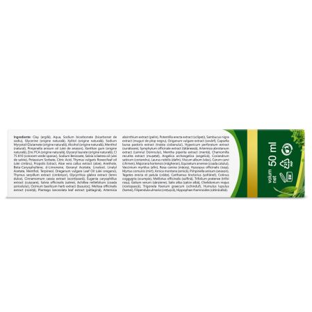 Pasta de dinti naturala cu argila si aloe vera Herbal, 50 ml, Vivanatura 709818