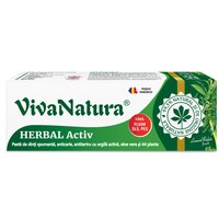 Pasta de dinti naturala cu argila si aloe vera Herbal, 50 ml, Vivanatura