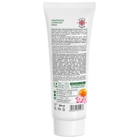 Crema de corp cu portocale dulci si unt de shea, 250 ml, Vivanatura 710001